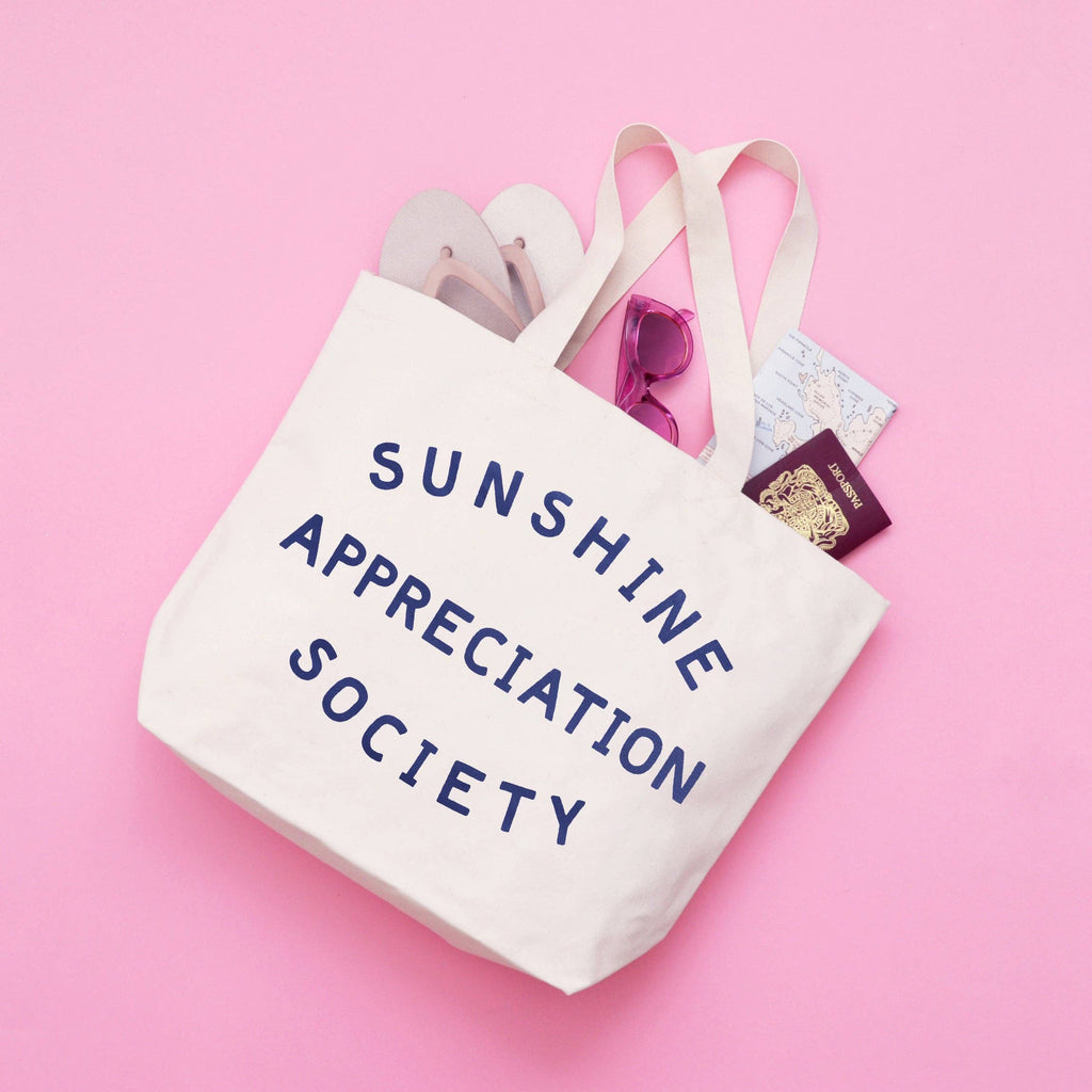Alphabet Bags - Sunshine Appreciation Society - Big Canvas Tote Bag